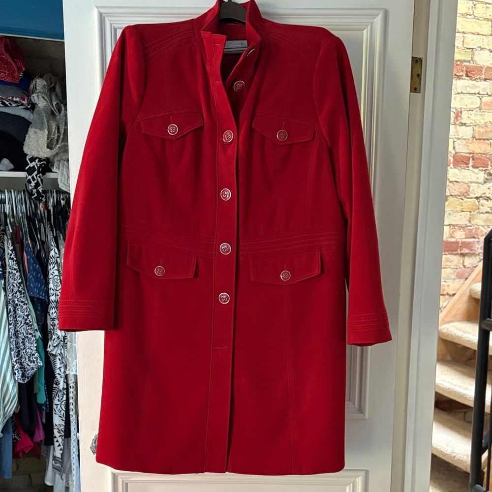 Plus Size Women's Military Style Coat